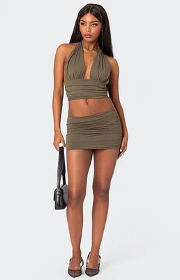 Kenya Gathered Mini Skirt