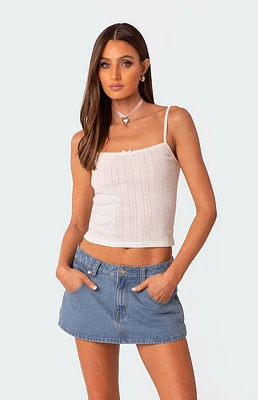 Edikted Pointelle Tank Top