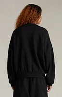 Fear of God Essentials Jet Black Crew Neck Sweatshirt