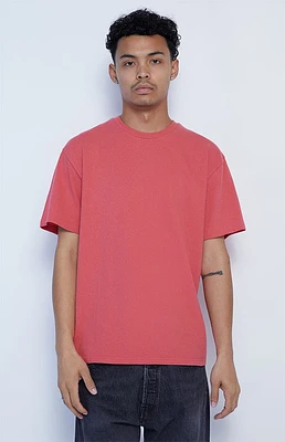 PS Basics Red Regular Solid T-Shirt