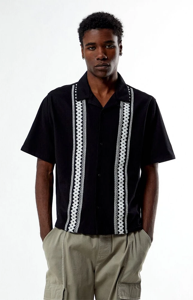 PacSun Embroidered Oversized Resort Camp Shirt