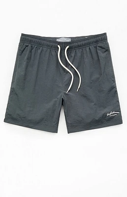 Pacsun Gray Collegiate 6.5" Swim Trunks