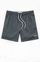 Pacsun Gray Collegiate 6.5" Swim Trunks