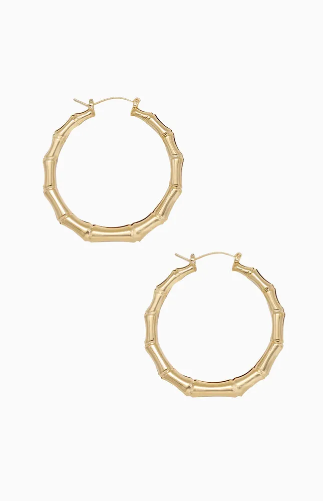 Bamboo Hoop Earrings