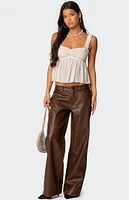 Edikted Tatiana Faux Leather Pants