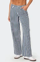 Edikted Striped Low Rise Jeans