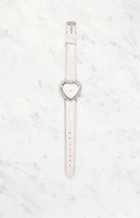 LA Hearts Faux Crocodile Heart Watch