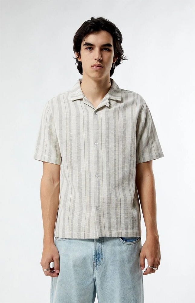 Weave Stripe Camp Shirt