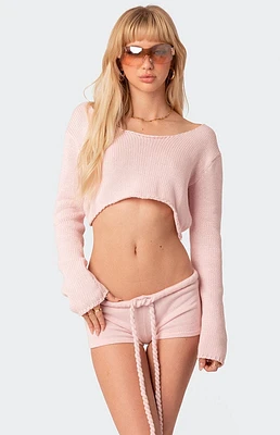 Edikted Staycation Cropped Knit Top