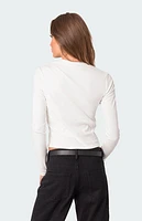 Edikted Flirty Long Sleeves T Shirt