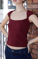 John Galt Burgundy Ella Top
