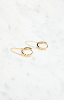 John Galt Mini Drop Hoop Earrings