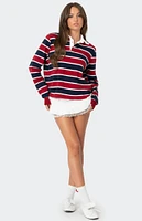 Edikted Hanna Striped Collared Shirt