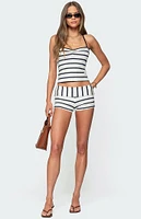 Edikted Lorenza Striped Halter Top