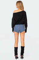 Edikted Off Shoulder Oversized Sweater