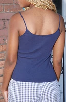 John Galt Navy Skylar Bow Tank Top