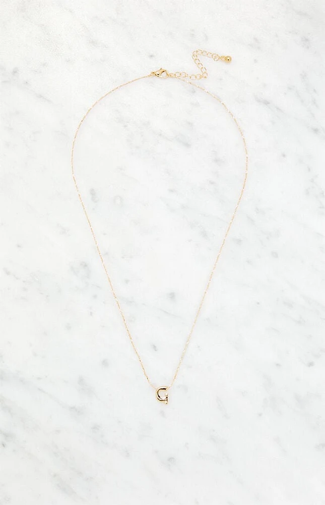 LA Hearts Initial 14K Gold Plated Necklace