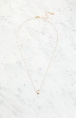 LA Hearts Initial 14K Gold Plated Necklace