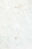 LA Hearts Initial 14K Gold Plated Necklace