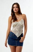Your Favorite Ines Printed Handkerchief Top