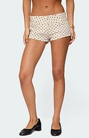 Edikted Twyla Polka Dot Stretch Shorts
