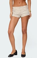 Edikted Twyla Polka Dot Stretch Shorts
