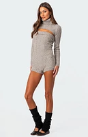 Edikted Finnley Two Piece Cable Knit Romper