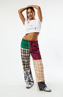 PacSun Plaid Patchwork Sweatpants