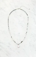 LA Hearts Silver Daisy Pendant Necklace