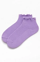 LA Hearts Ruffle Trim Ankle Socks