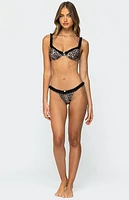 Edikted Deeva Leopard Cupped Bikini Top
