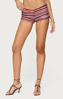 Edikted Zigzag Stripe Shorts