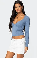 Edikted Skylar V Neck Top