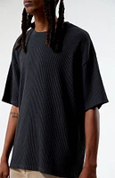 PacSun Black Boxy Waffle T-Shirt