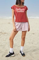 John Galt Southside Guitars Off-The-Shoulder Crop Top