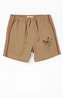 PacSun Embroidered Linen Volley Shorts