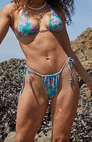 PacSun Floral Soraya Beaded Tie Side Bikini Bottom