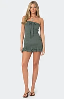 Edikted Terry Cloth Strapless Mini Dress
