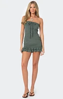 Edikted Terry Cloth Strapless Mini Dress