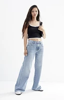 PacSun Lena Light Indigo Low Rise Super Baggy Jeans