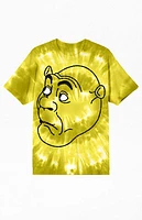 Shrek Big Face Green Spiral Tie-Dye T-Shirt