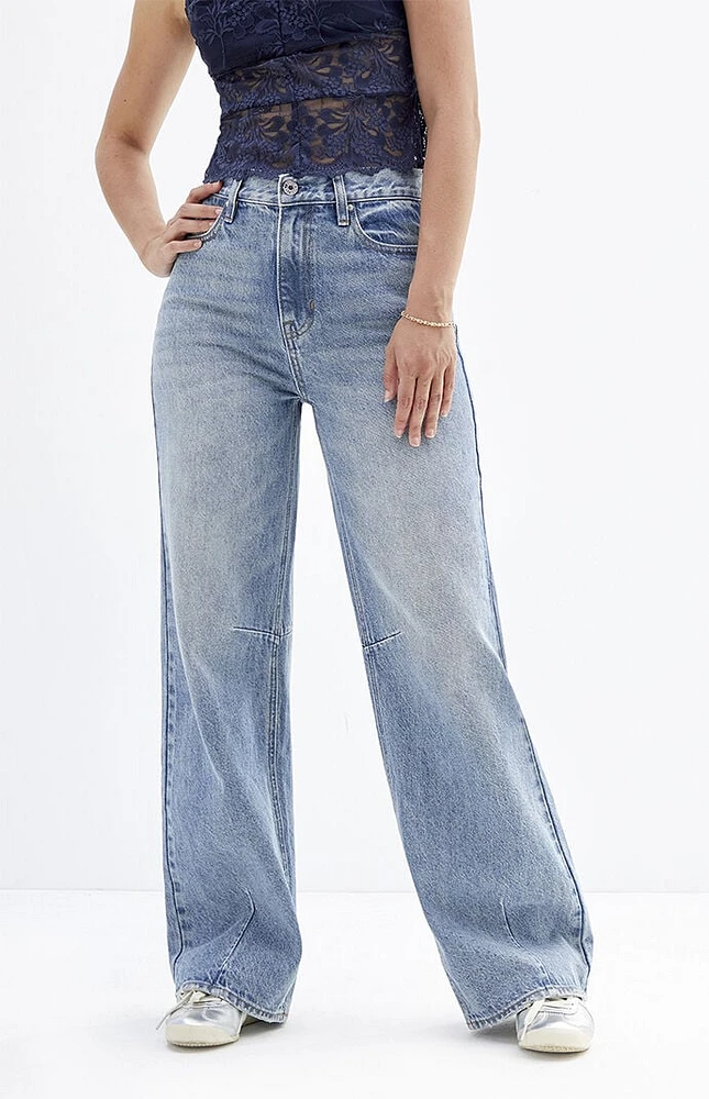 PacSun Cali Medium Indigo Dart Baggy Boyfriend Jeans