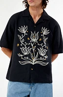 Pacsun Provincial Oversized Embroidered Camp Shirt