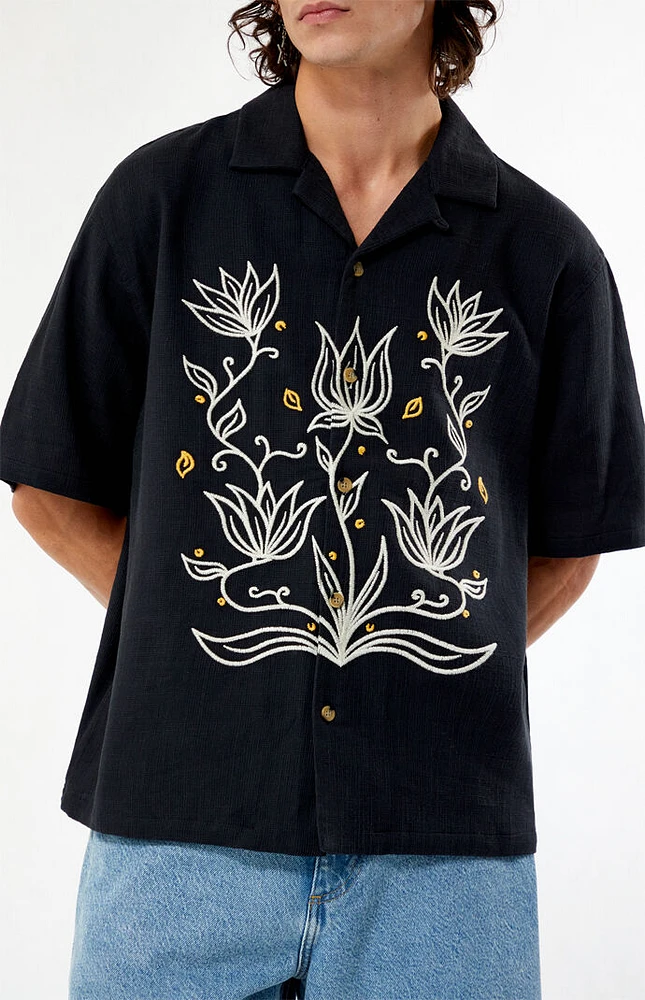 PacSun Provincial Oversized Embroidered Camp Shirt