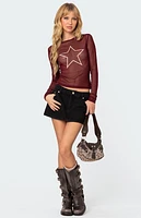 Edikted Stargaze Sheer Mesh Top