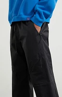 A.R.C. Active Black Nylon Baggy Cargo Pants