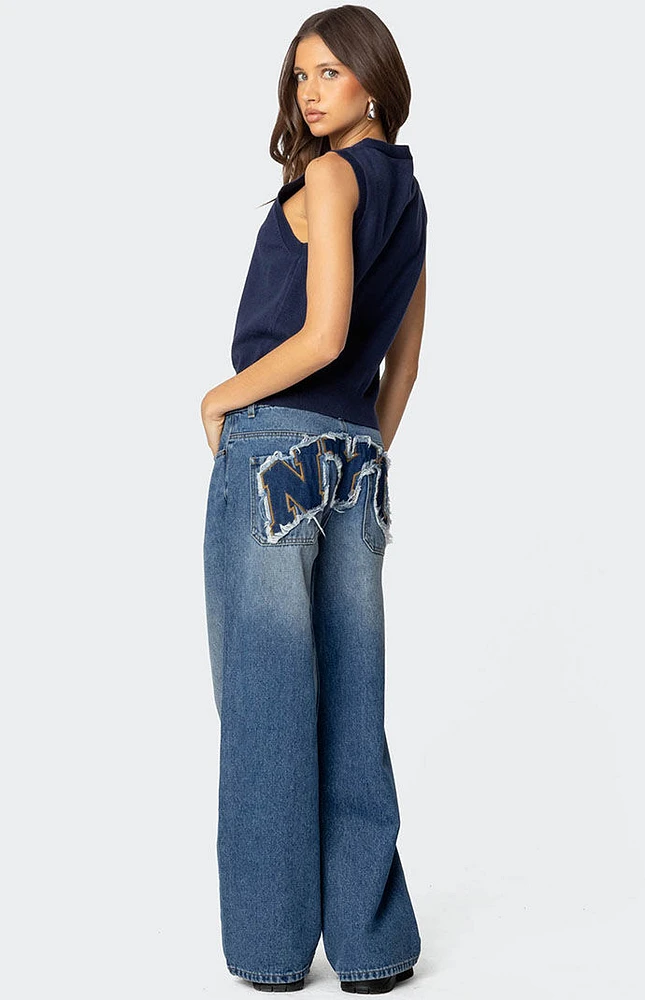 Edikted NYC Washed Low Rise Jeans