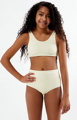 PacSun Kids Vanilla Tank & High Waisted Bikini Set