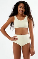 PacSun Kids Vanilla Tank & High Waisted Bikini Set