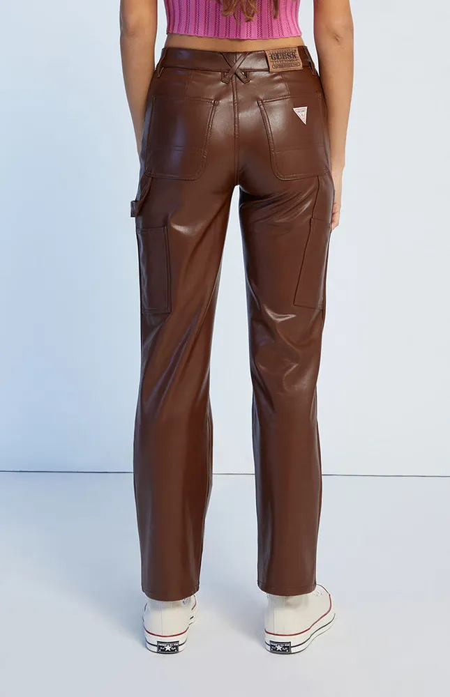 GUESS Originals Faux Leather Carpenter Pants